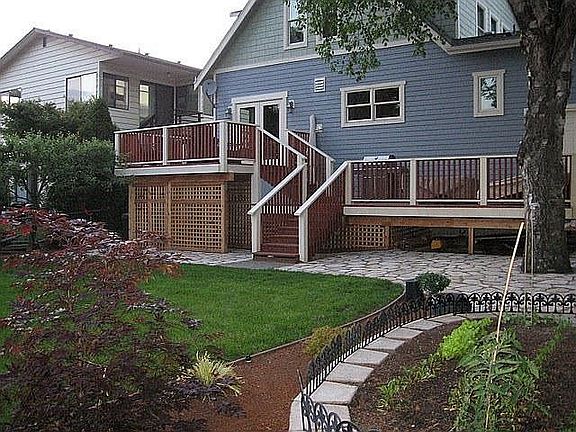 Backyard view of house