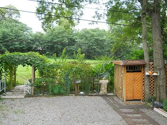 backyard parking area