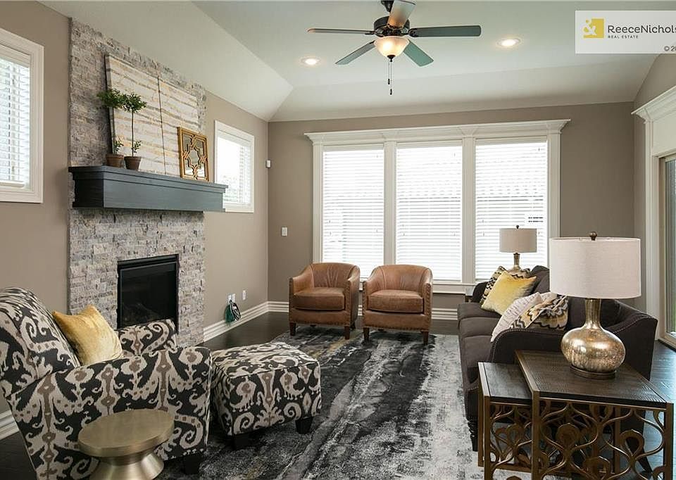 Direct-vent gas fireplace with auto start wall switch, hole home humidifier and pre-wired for security system, 5-speaker surround sound and up to 10 HDMIEXTERIOR.