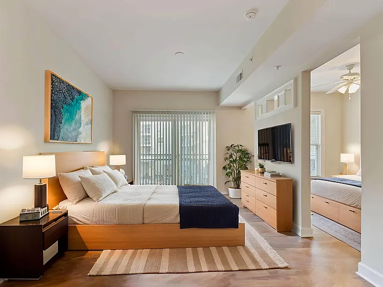 Find your calm in a light-filled bedroom designed for rest and relaxation