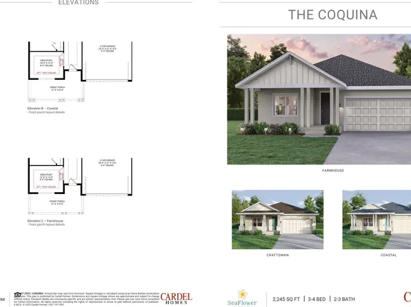 Coquina Plan, SeaFlower - Cottage Homes by Cardel Homes