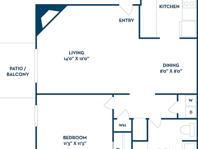 One Bedroom Floor Plan Image One Bedroom Floor Plan Image