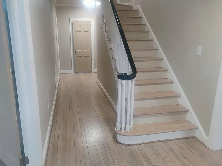 Curved staircase.