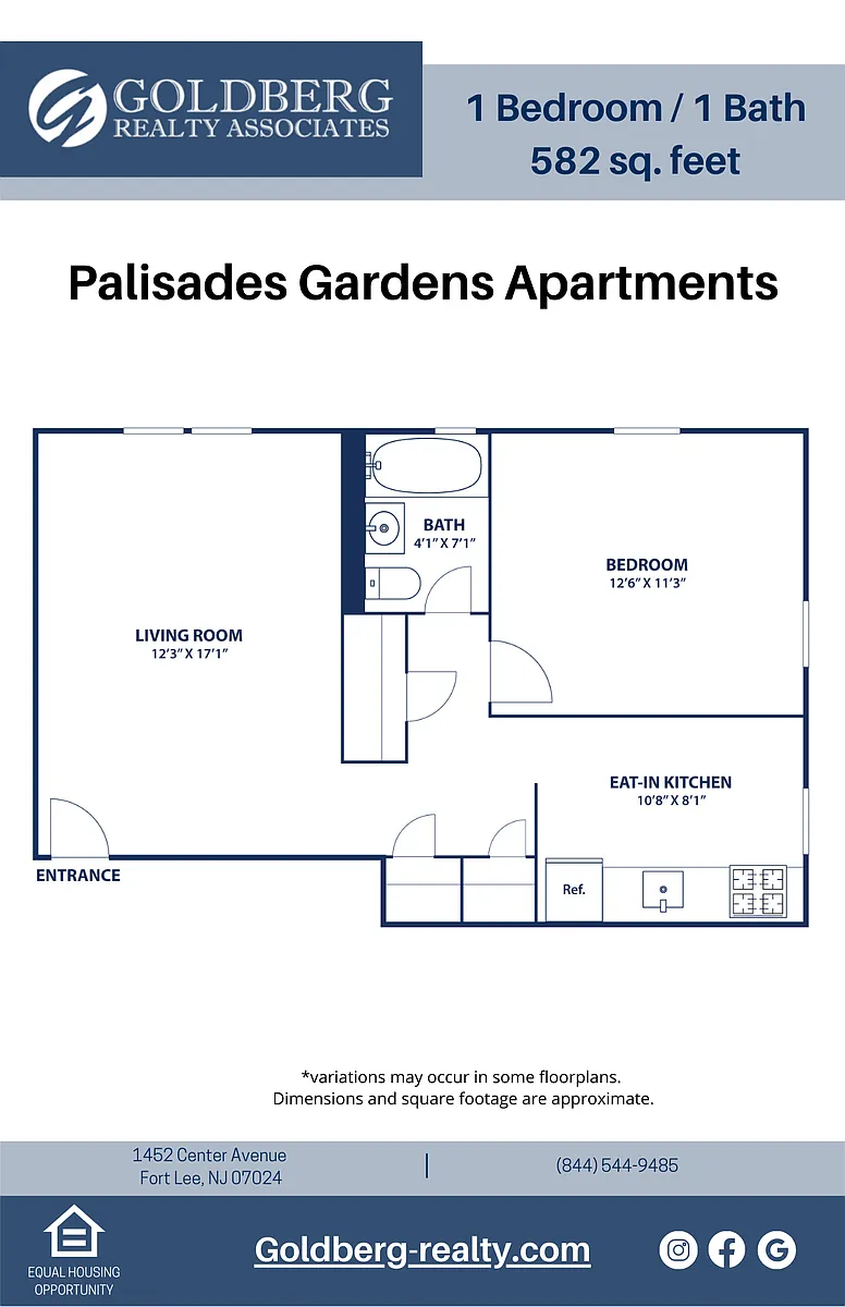Floor plan 1 Bedroom Medium
