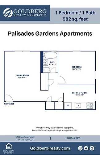 Floor plan 1 Bedroom Medium