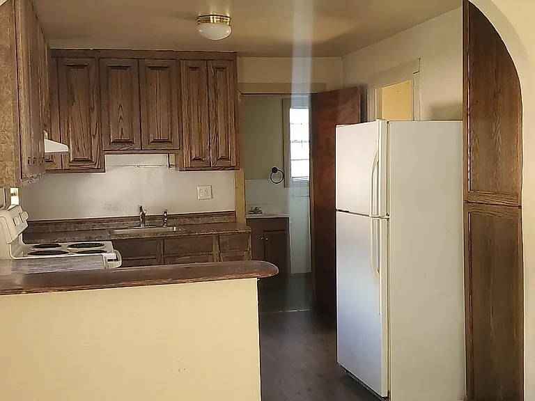 Walls have since been painted white.