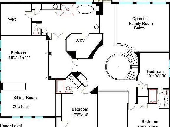 Upper Level Floor Plan