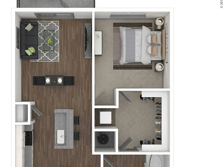 One bedroom apartment in Charlotte, North Carolina. One bedroom apartment in Charlotte, North Carolina.