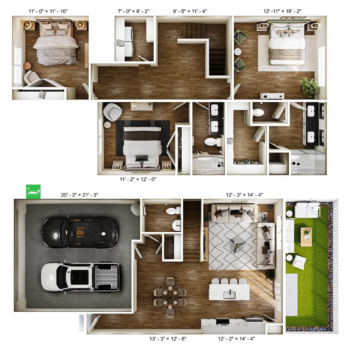 Floor plan 3A Townhome