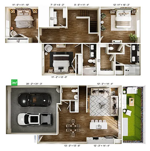 Floor plan 3A Townhome