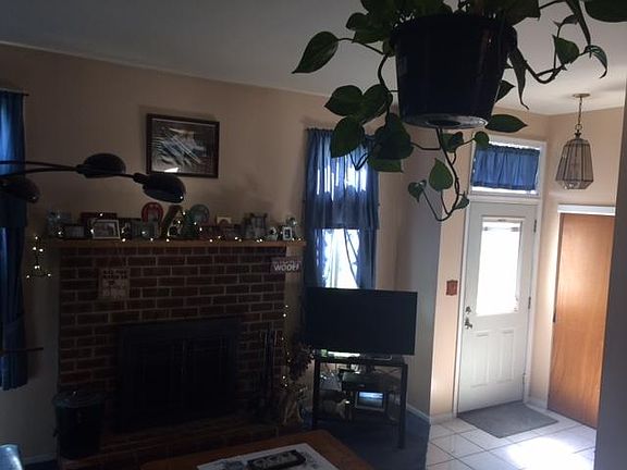 Front door into living room