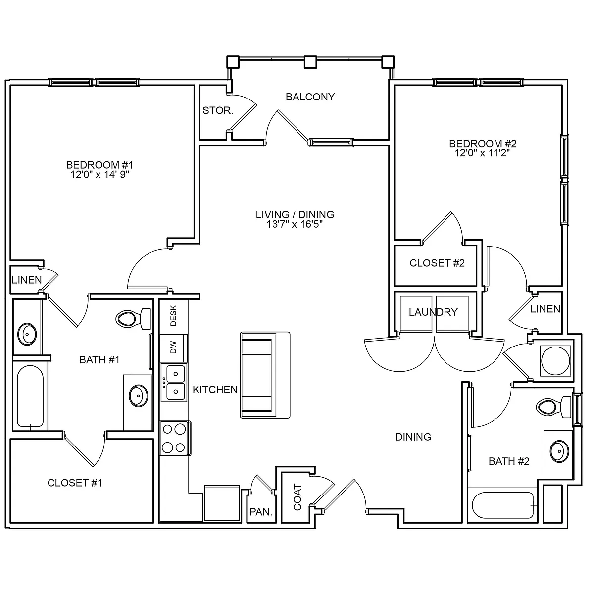 Floor plan Capital Place II - Alt