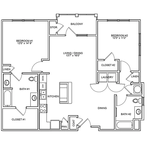 Floor plan Capital Place II - Alt