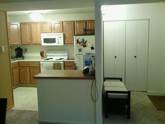 entrance, hall closet and kitchen, plus divier