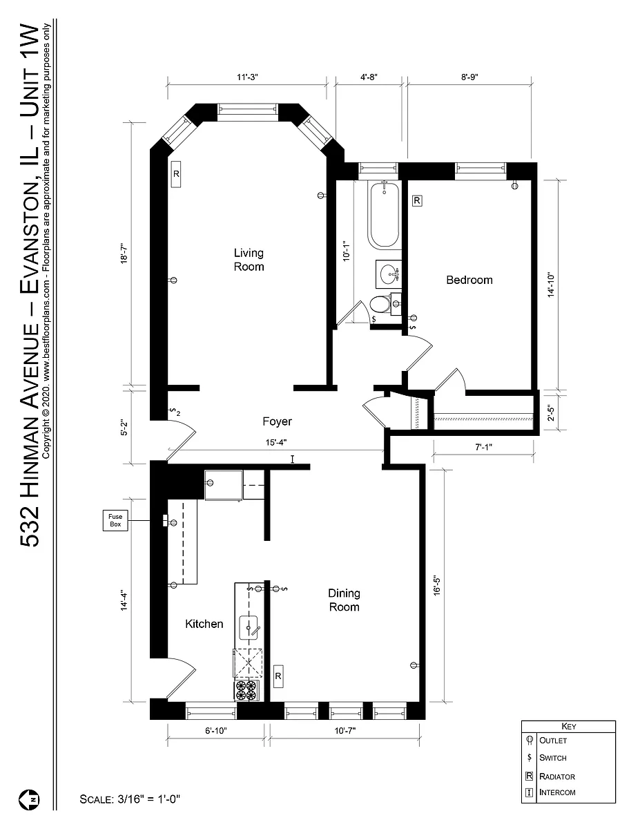 Floor plan One Bedroom