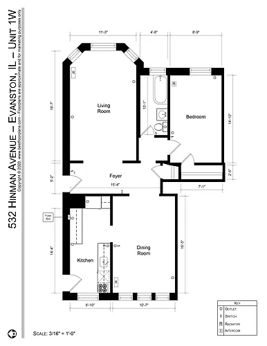 Floor plan One Bedroom