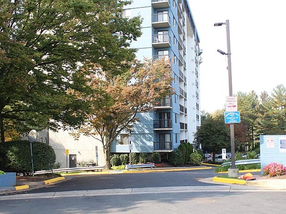 Building tucked-in at the end of the street