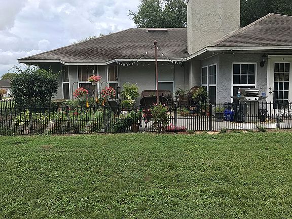 Fenced patio and garden