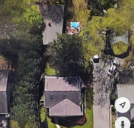 Aerial view- office & garage