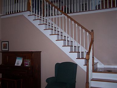 staircase from living room