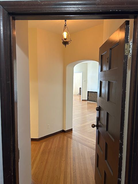 Entrance with original light fixture
