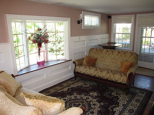 Sitting Room with Custom Bay Window & WainScotin