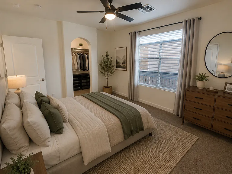 Primary Bedroom - Second Floor - Virtually Furnished