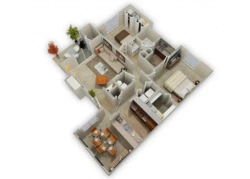 Floor plan Two Bedroom
