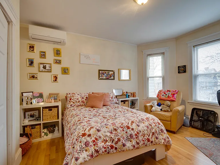 Each room has mini split AC on the wall