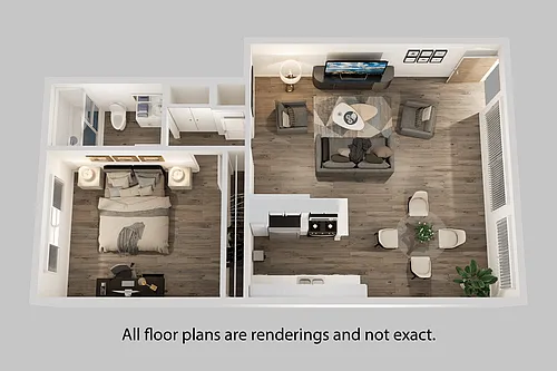 Floor plan One Bedroom Unit