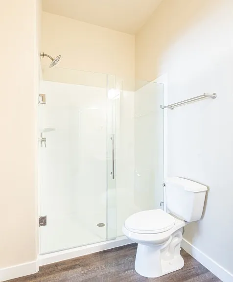 Bathroom with modern design features Bathroom with modern design features