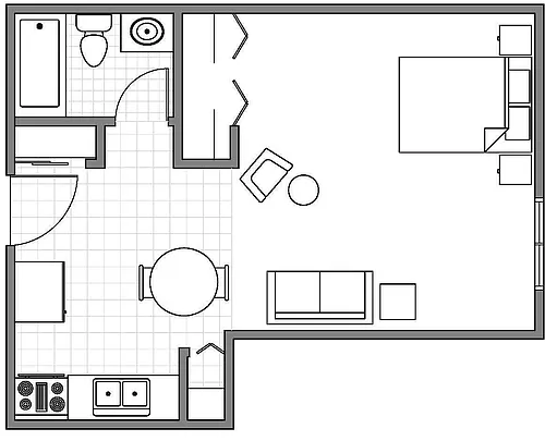 Floor plan Studio