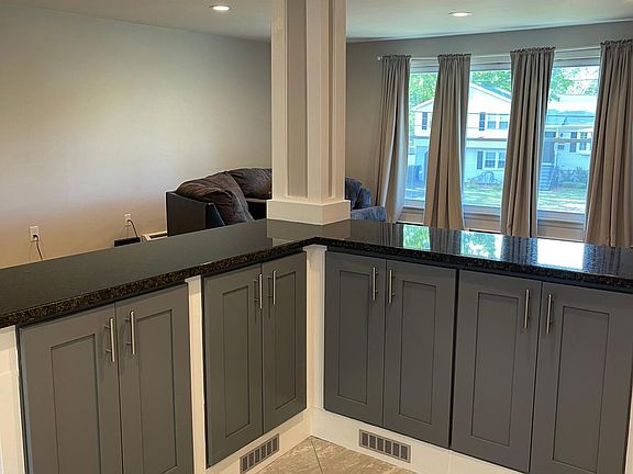 View from kitchen to living room