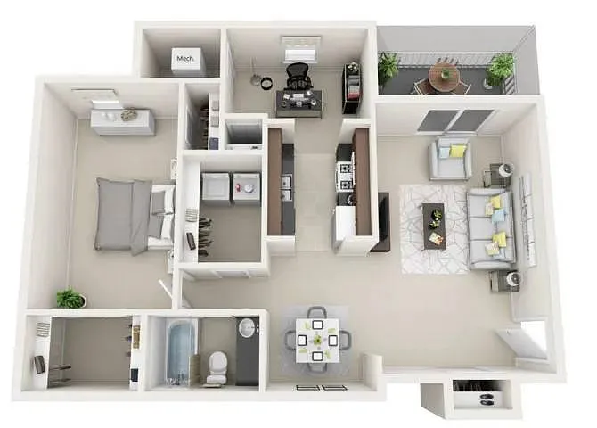 Floor plan 1B1B