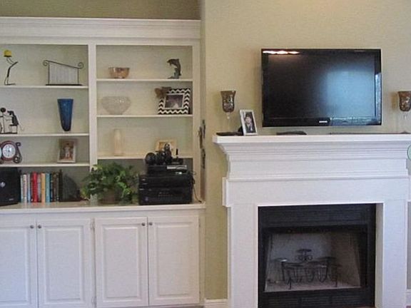 shelving in living room