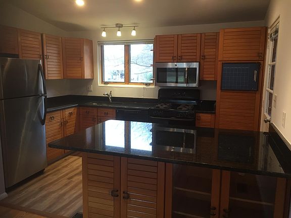 Kitchen with front yard view