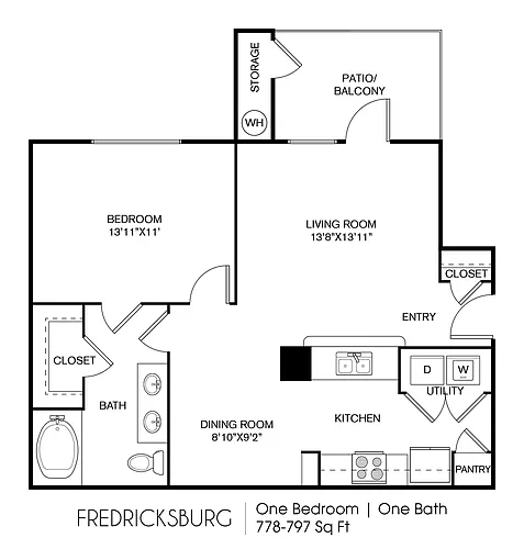 Floor plan A3 - Fredricksburg