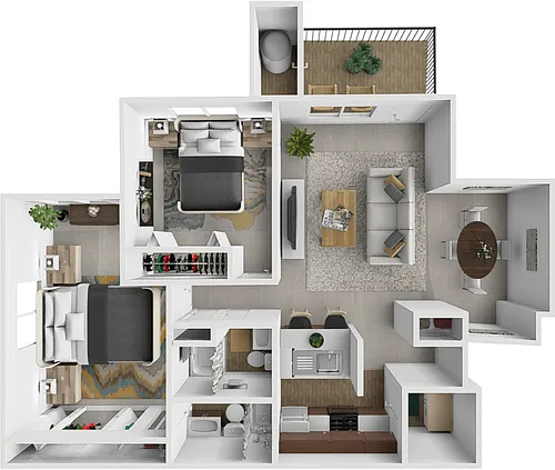 Floor plan Two Bedroom