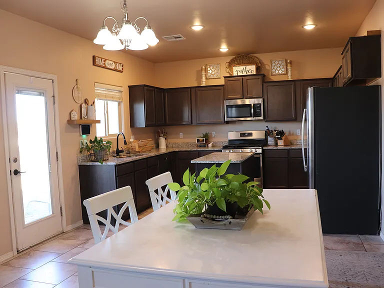 Dining and kitchen
