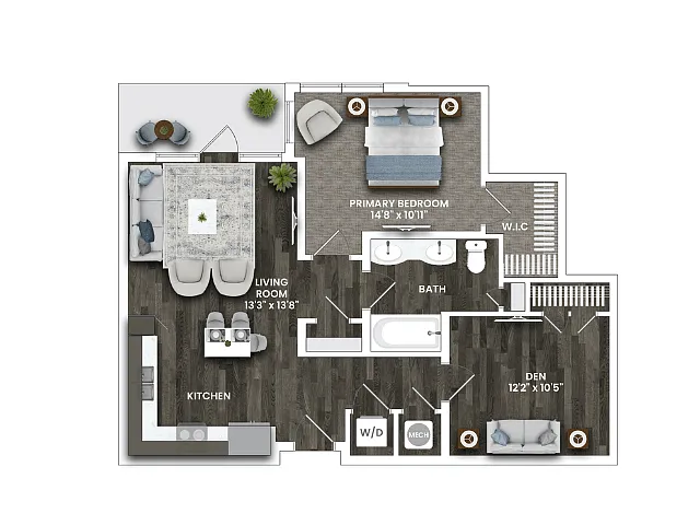 Floor plan A1A- Den