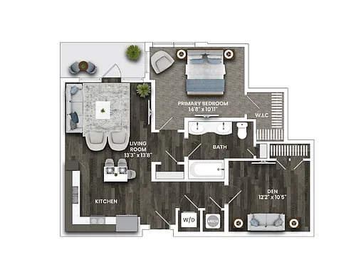 Floor plan A1A- Den