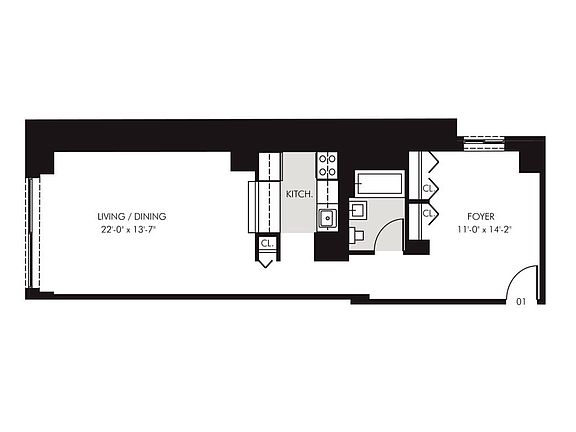 2nd image of 45 Wall St APT 2001