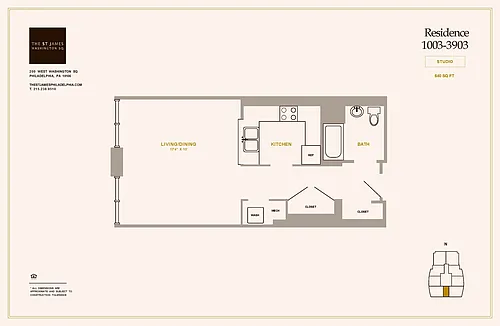 Floor plan Studio