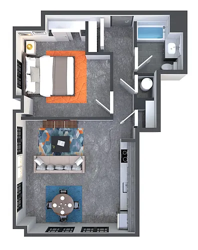 Floor plan One Bedroom