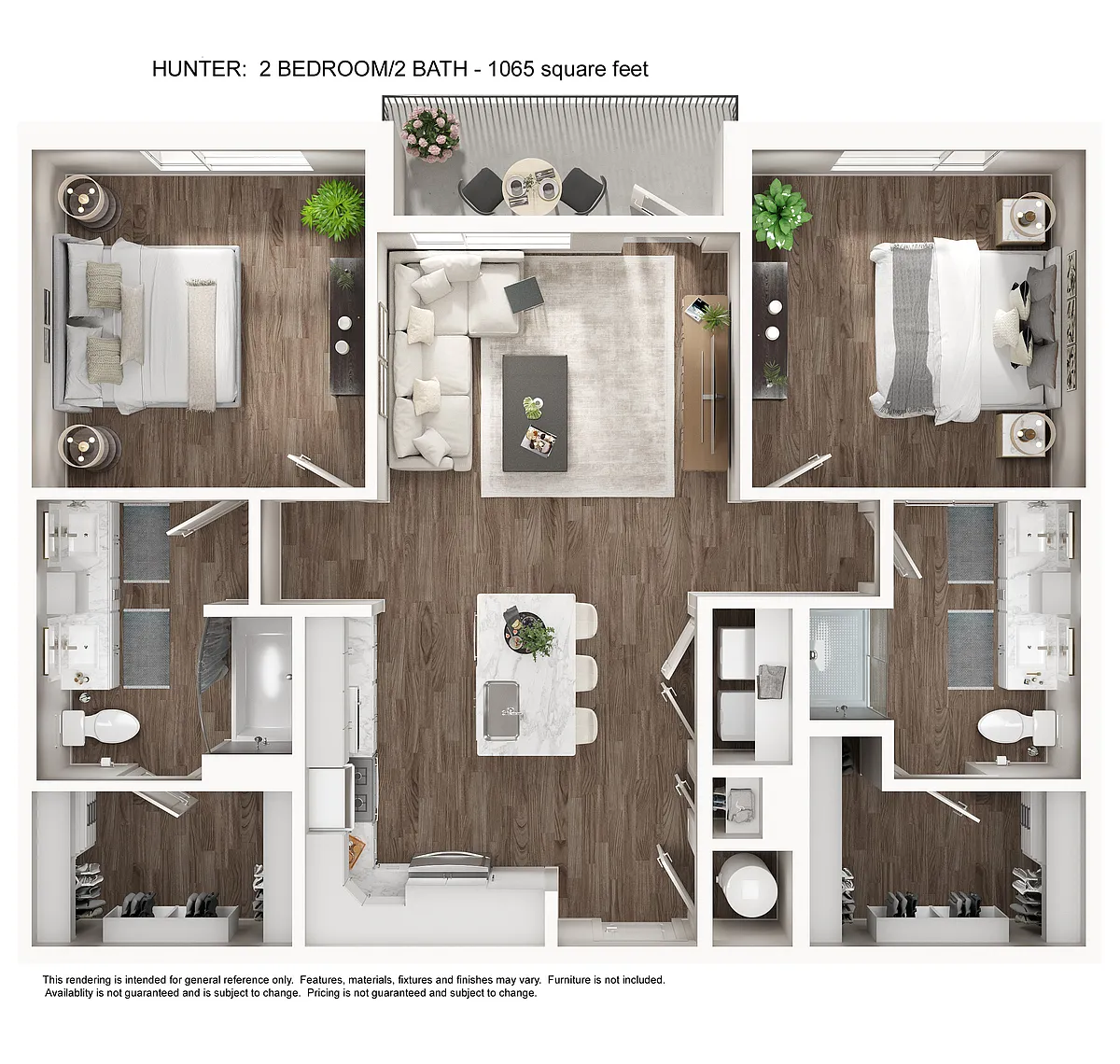 Floor plan 2x2 Hunter