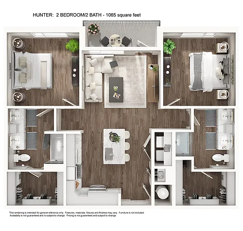 Floor plan 2x2 Hunter