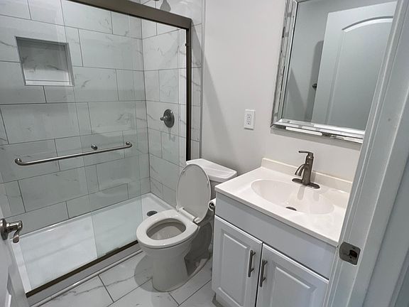bathroom vanity and shower