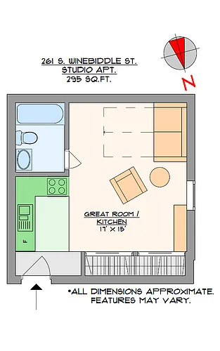 Floor plan Studio