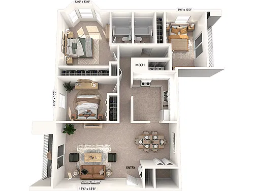 Floor plan C1-1274sf-Classic