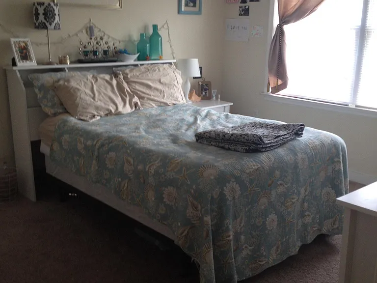 Bedroom with large window